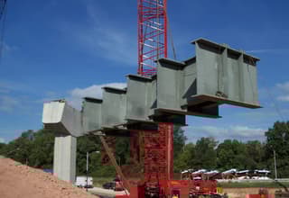High Steel fabrication and erection for the MD I-95 I-695 Interchange