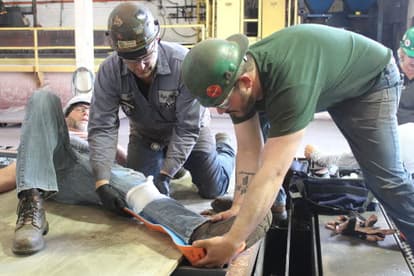 First Aid Triage - Treating simulated injuries