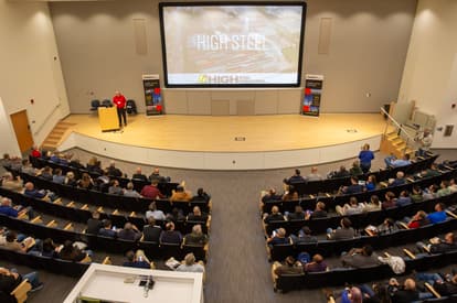 Steel Day High Auditorium from balcony