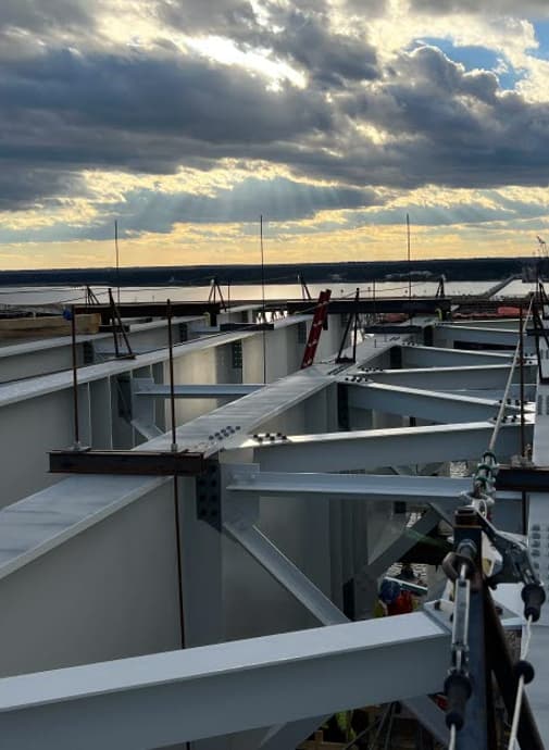 Nice-Middleton Bridge Steel Erection - Jobsite Photos Courtesy MDTA