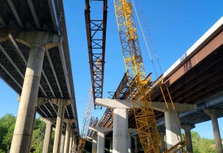 Rappahannock River Bridge - NB Steel Erection