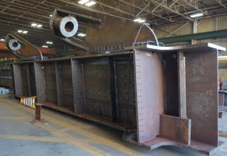 Lewis and Clark Bridge - East End Crossing edge girder fabrication