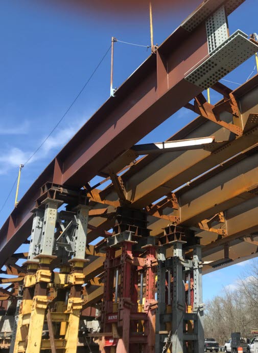 Scudder Falls Bridge - Ramp Girder Erection