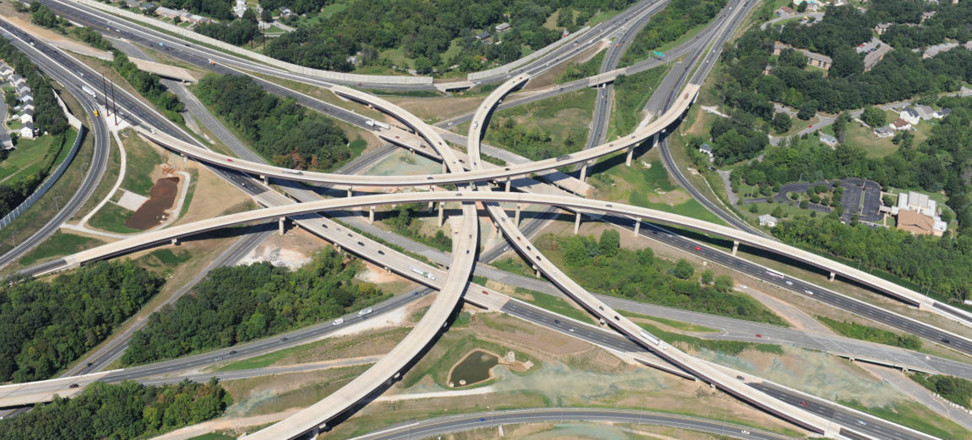 I-95 Express Toll Lanes project, Phase 1, I-95 at I-695 Interchange.  Photo courtesy MDTA